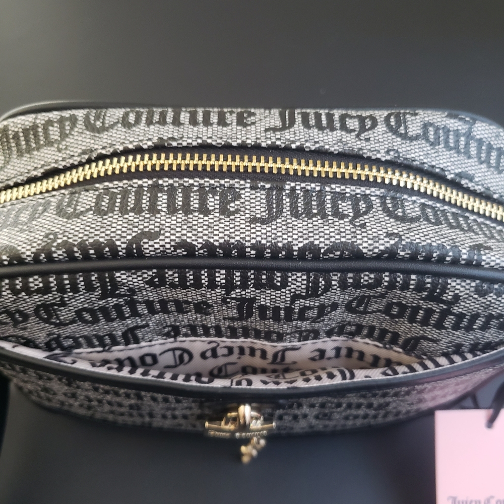 Juicy Couture Eastside Westside Camera Black/Beige Crossbody Bag NWT - Picture 9 of 16